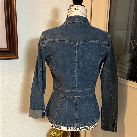 Axcess Blue Button Down Jean Jacket - Picture 8 of 14